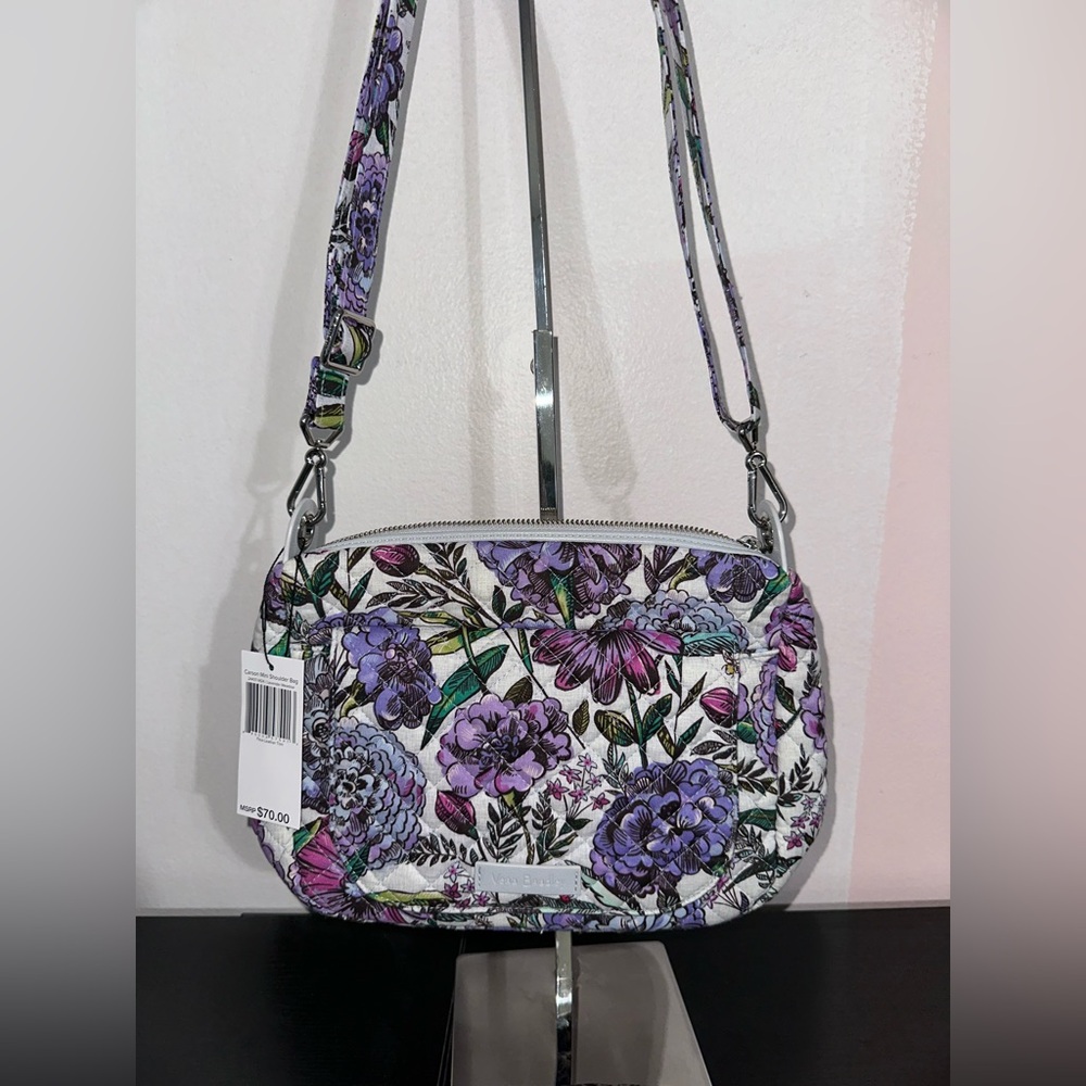 Vera Bradley Carson Mini Shoulder Bag NWT Lavender Meadow